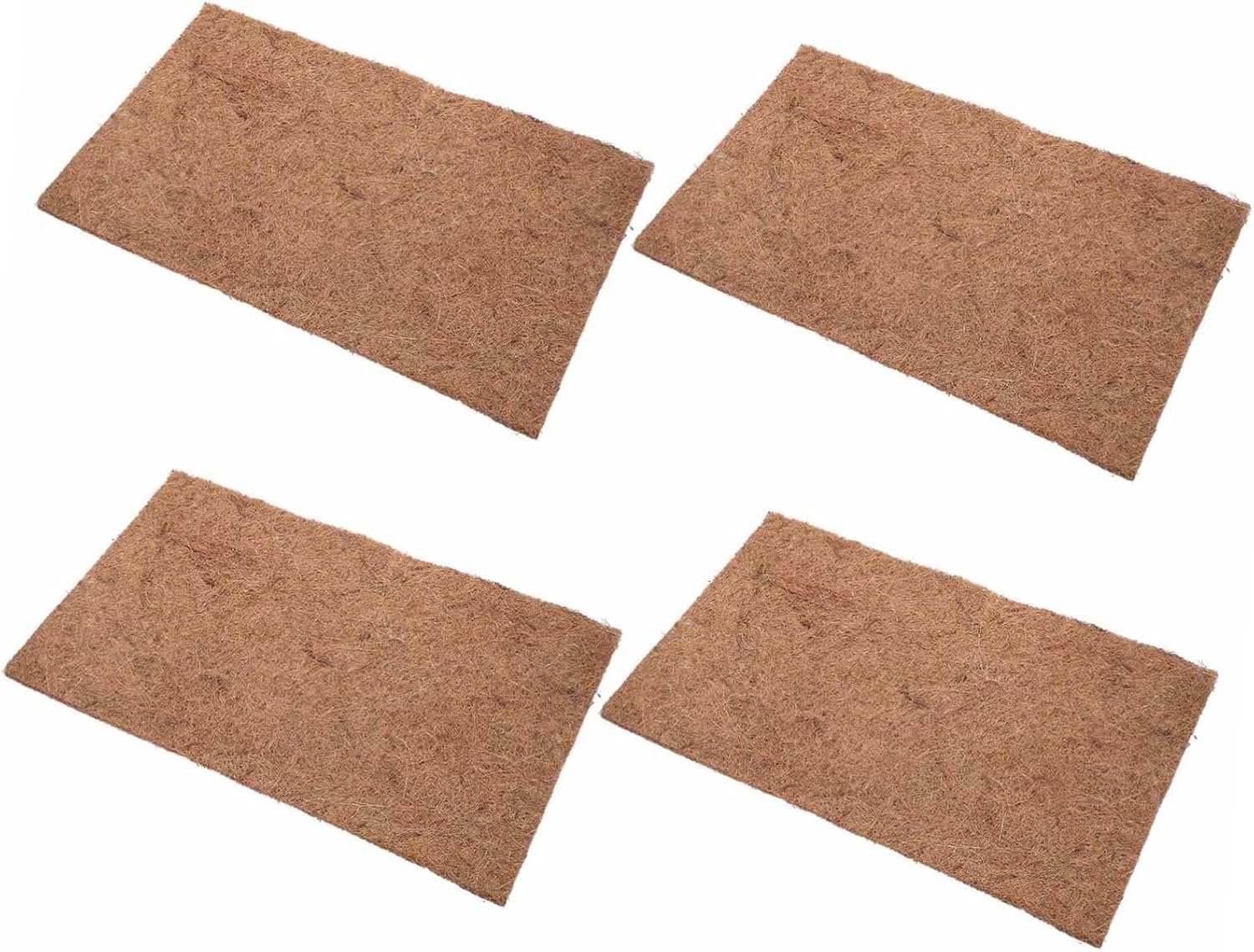 Milisten 4pcs Reptile Carpet Mat for Bearded Dragon Natural Coconuts Fiber Reptile Tank Decor Carpet Coir Liner