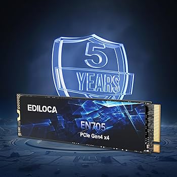 Amazon | Ediloca EN705 SSD 2TB PCIe Gen4 NVMe M.2 2280 PS5