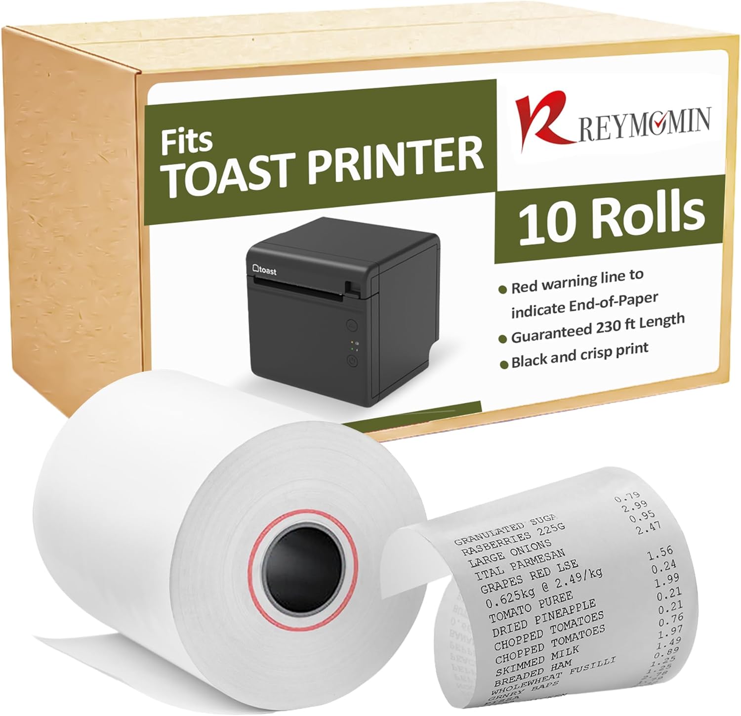 Thermal Printer Paper Roll Compatible for Toast TP200 Printer