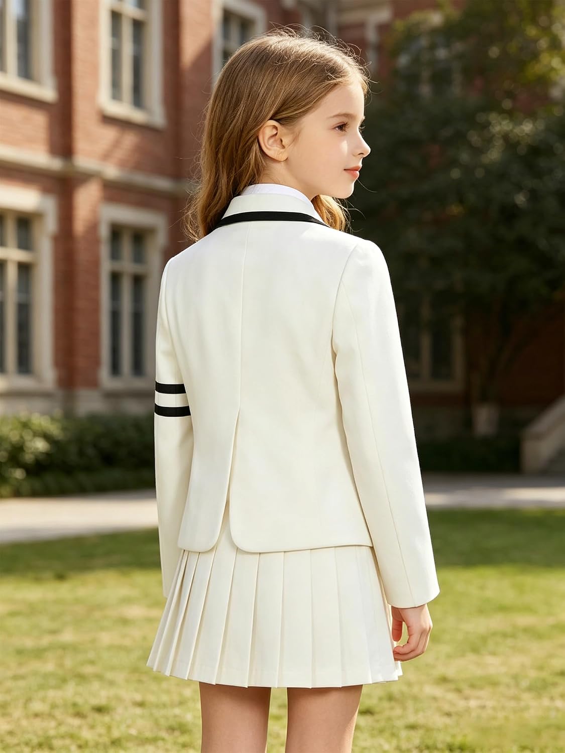 JanJean Girls School Blazer Preppy Jacket Formal Uniform Suit