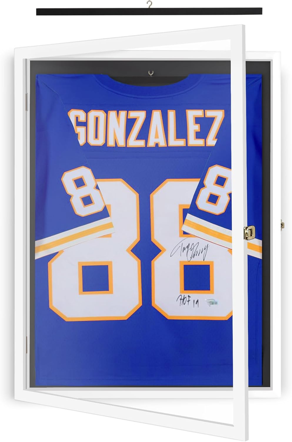 Americanflat Jersey Frame Display Case in White 23x31