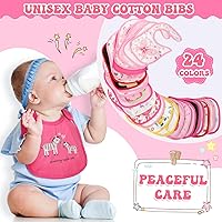 Vista 4 de HooLing 24 baberos para niños pequeños, impermeables, de algodón, suave, baberos, alimentación, jardín de infantes, bienestar, hogar, fiesta