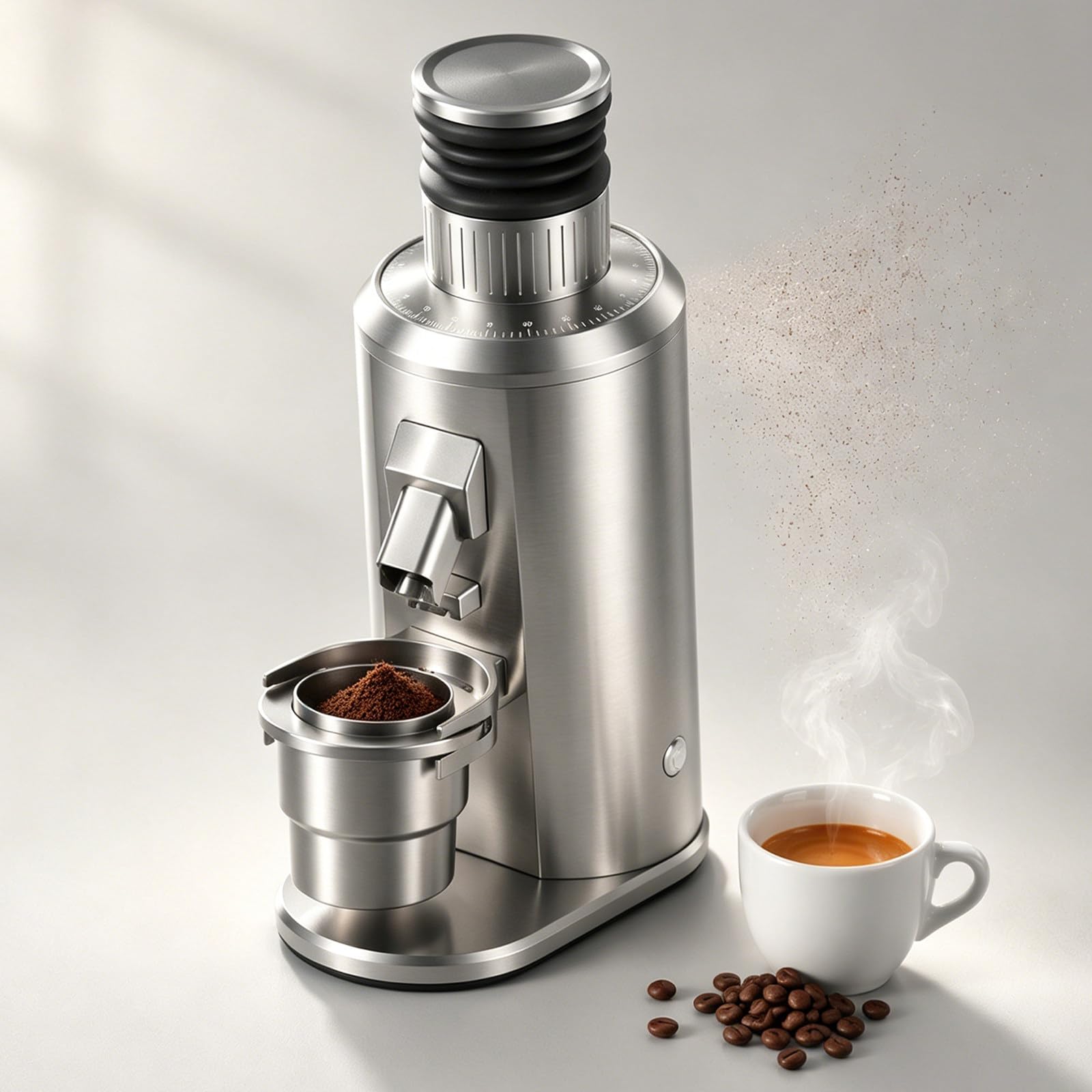 Oridlectal Black Professional Espresso Grinder Coffee Grinder Electric Burr
