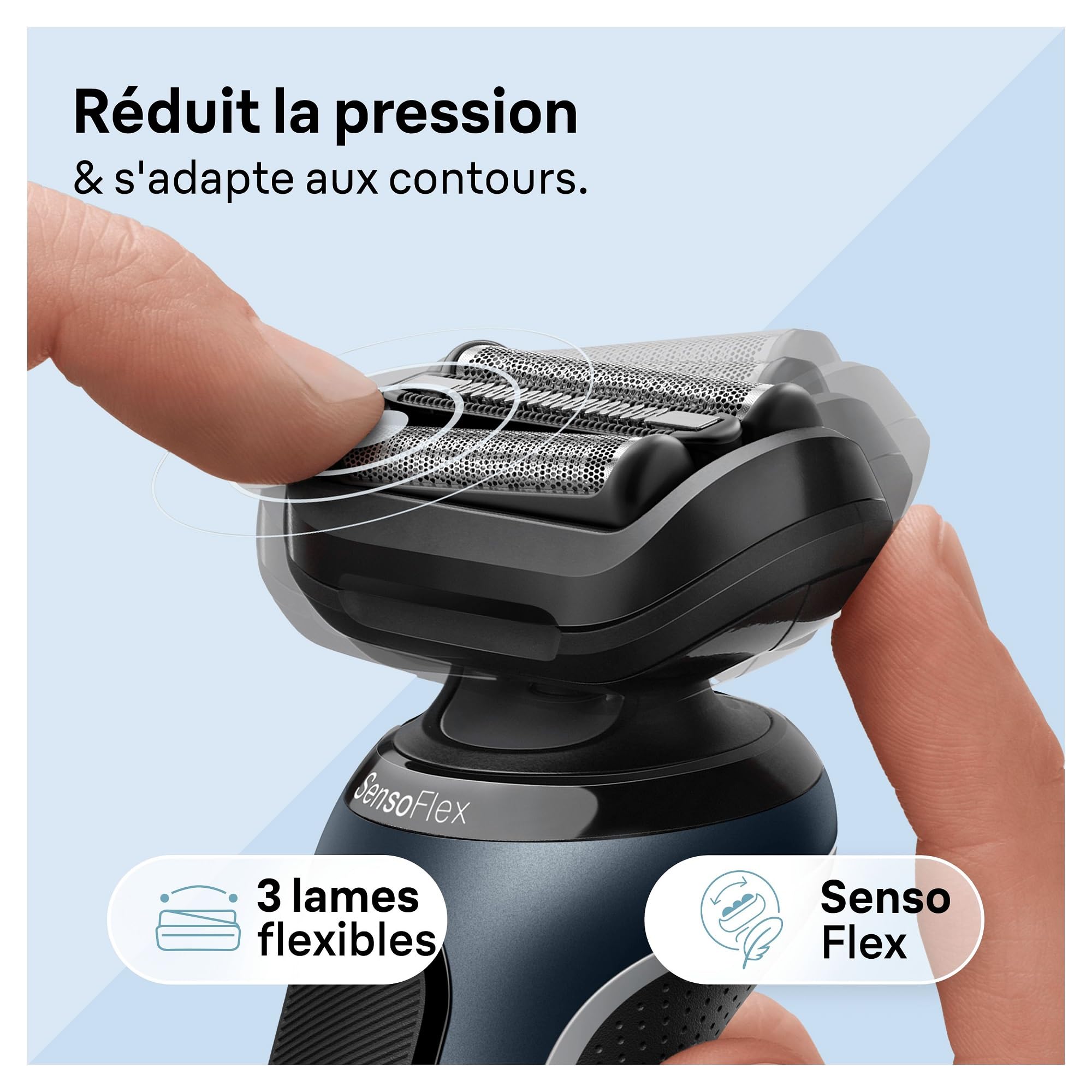 Braun Rasoir Electrique Pour Hommes Series 6 61-N1200s, Gris, A Grille Sans Fil, Coffret De Rasage Avec Accessoire Tondeuse De Précision, Avec Tête Pivotante Pour Bien Raser La Barbe Et Le Visage