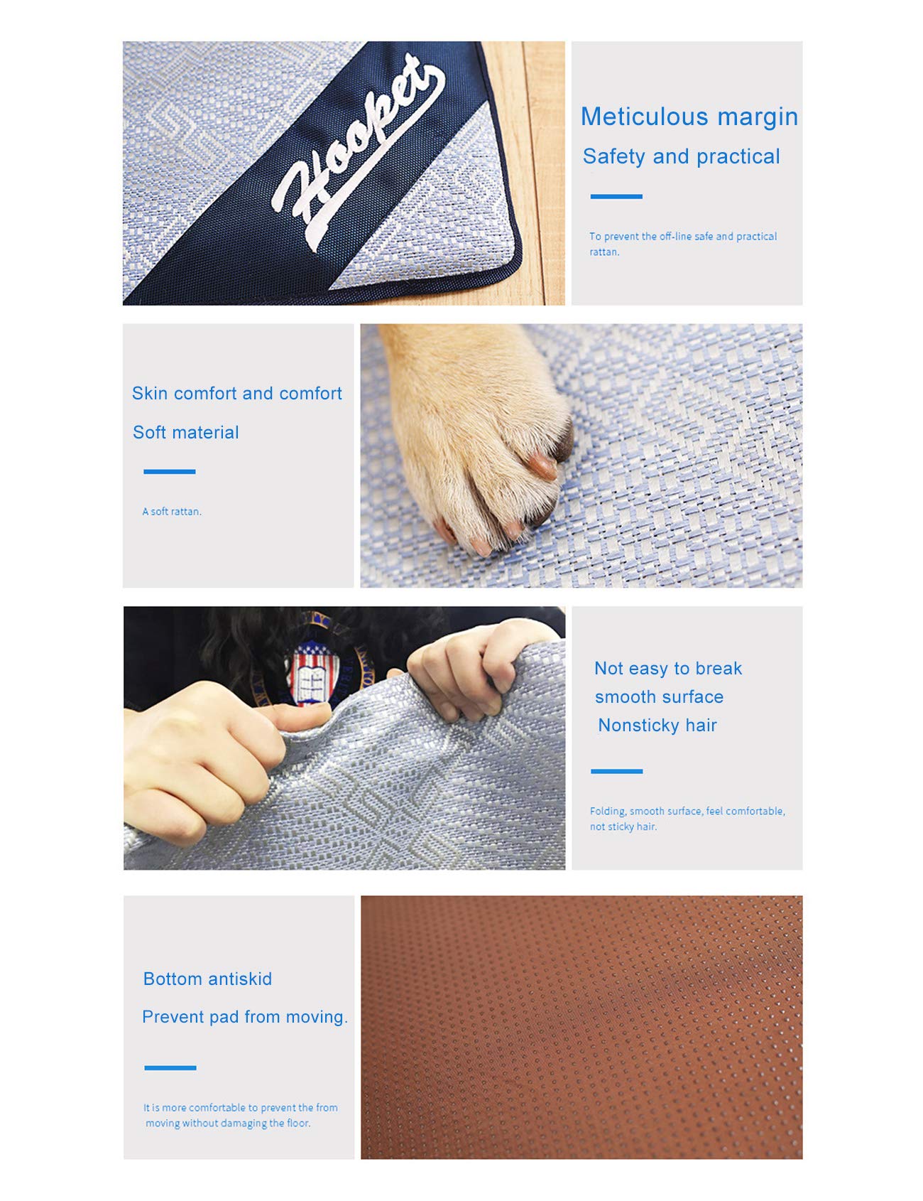 AliceInter Comfortable Pet Bed Mats Sleep Flora Paw Print Dog Cat Puppy Fleece Soft Blanket