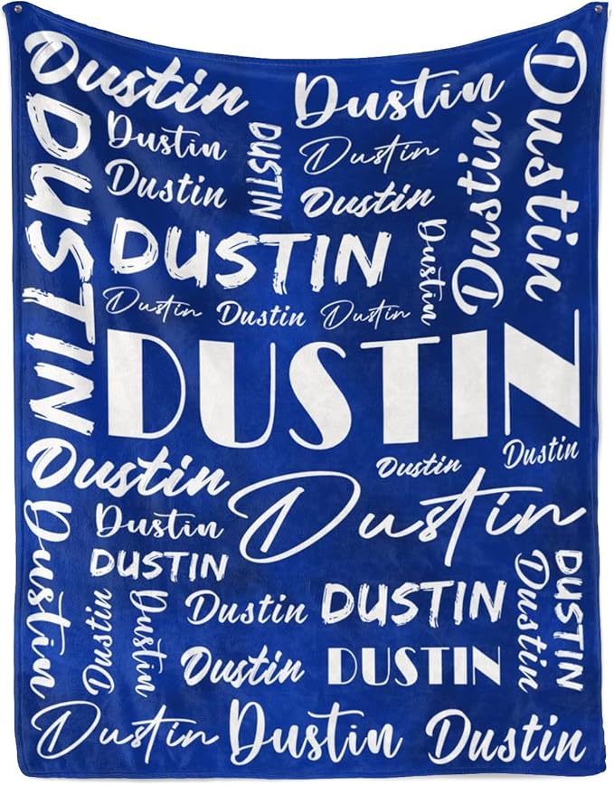 Name Blanket Personalized Name Blanket Customized Blanket with Name Text for Adult Kid Birthday Christmas Mothers Fathers Valentines Day Gift
