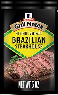 McCormick Grill Mates Marinade, Brazilian Steakhouse, 30 Minute Liquid Marinade, Single Use Pouch, No Waste, Exciting Brazilian-Style Flavor for Chicken, Steak, and More, 5 oz