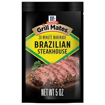 McCormick Grill Mates Marinade, Brazilian Steakhouse, 30 Minute Liquid Marinade, Single Use Pouch, No Waste, Exciting Brazilian-Style Flavor for Chicken, Steak, and More, 5 oz