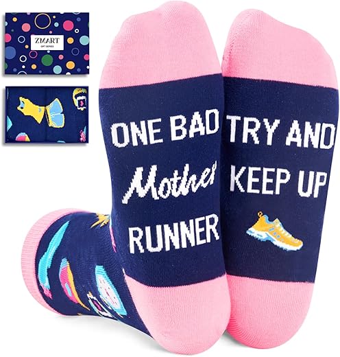 Zmart Funny Yoga Running Biking Doctor Gifts, Novelty Cool Crazy Yoga Running Biking Cycling Doctor Socks
