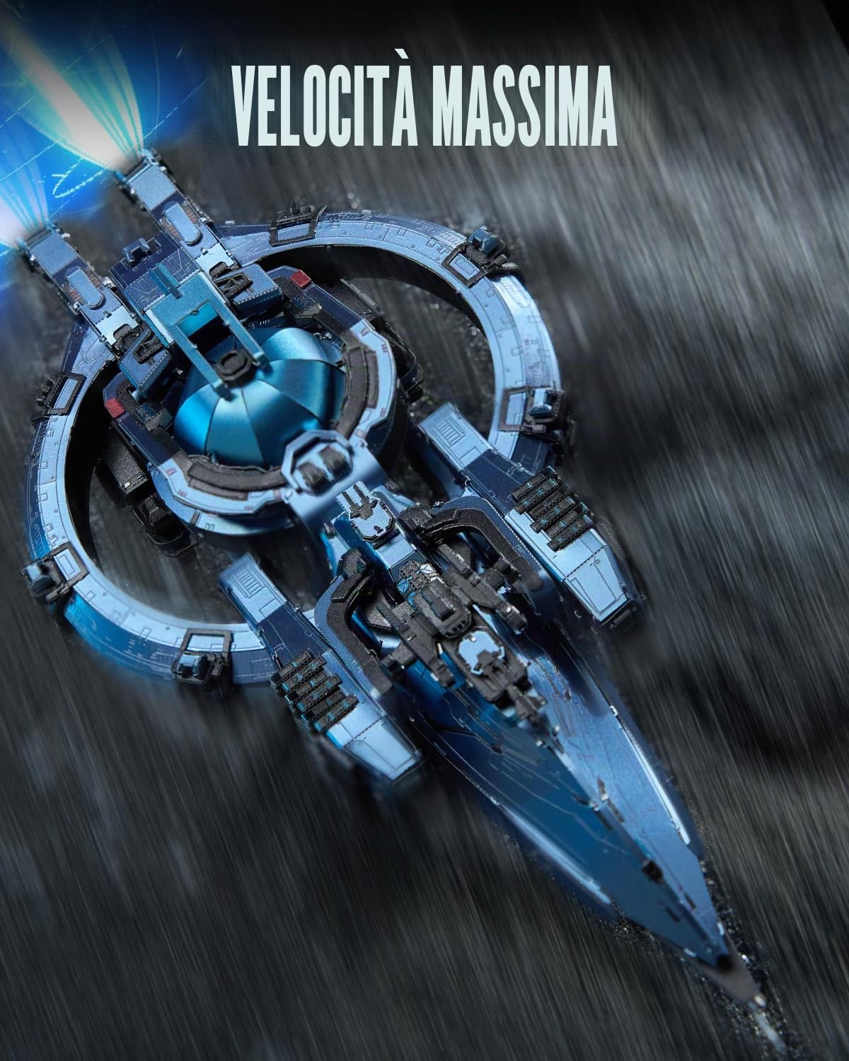 Piececool 3d Metal Puzzle Veicolo Spaziale Selezione Naturale, Problema dei Tre Corpi Corazzata Astronave 3D Puzzle Metallo per Acciaio Inossidabile, Regalo, modellismo da costruire adulti, 378 Pezzi