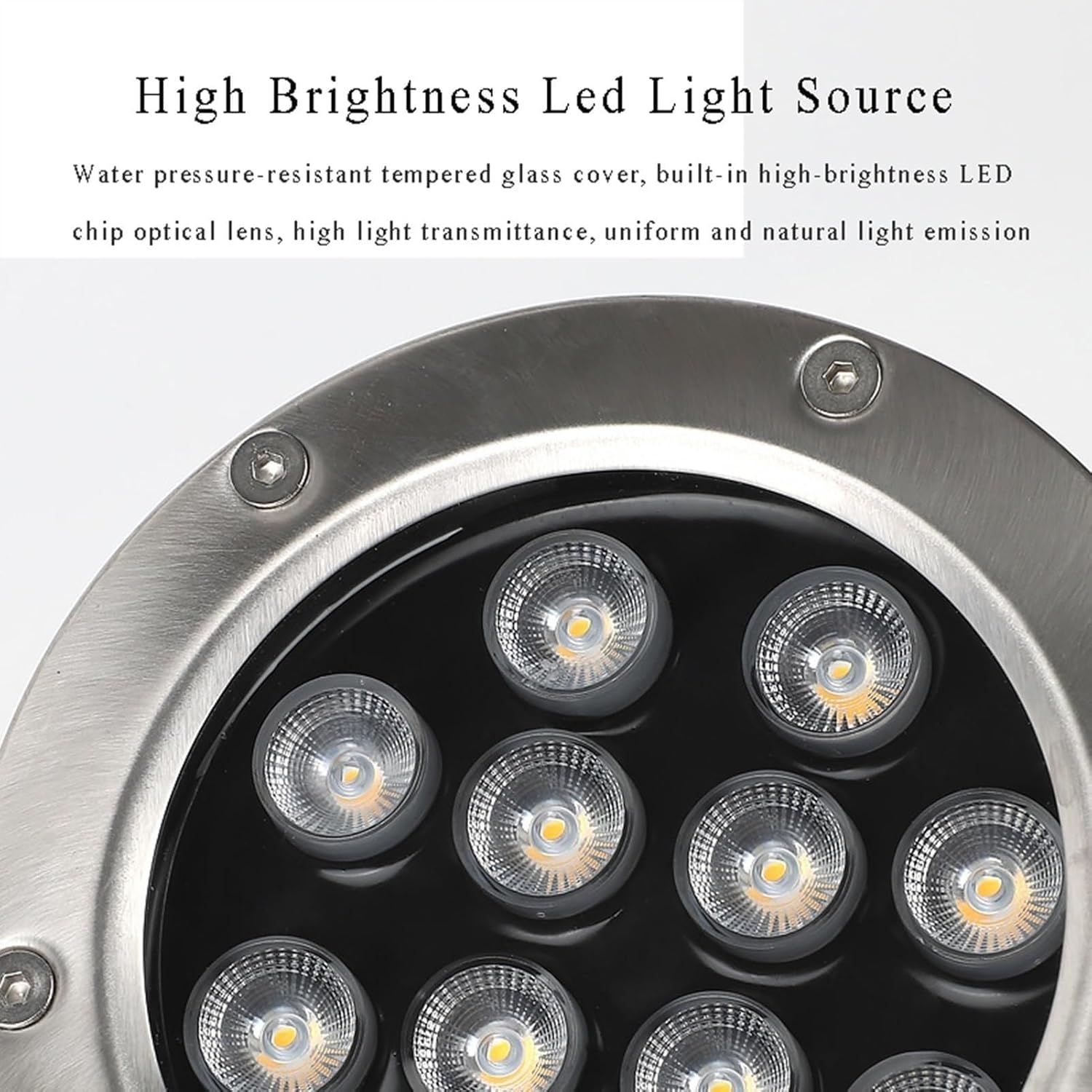 Underwater Pond Lights Submersible Lights Pond Lighting Swimming(White Light 12