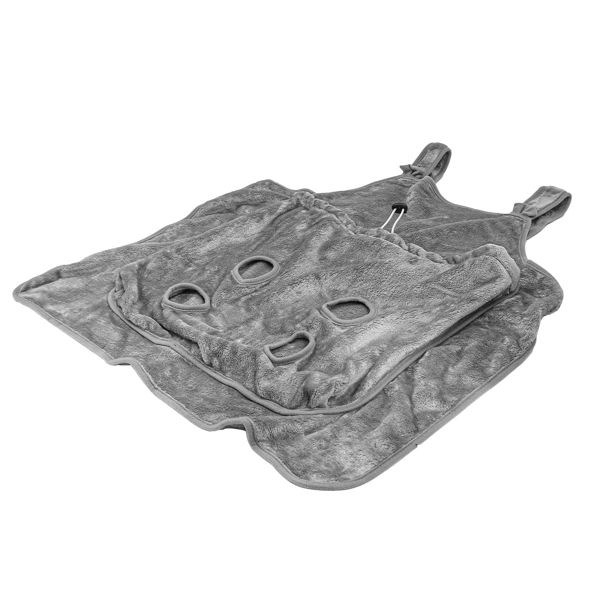 Tablier de Transport pour Chat avec 4 Trous, Sac en Peluche pour Compagnon (Gris)
