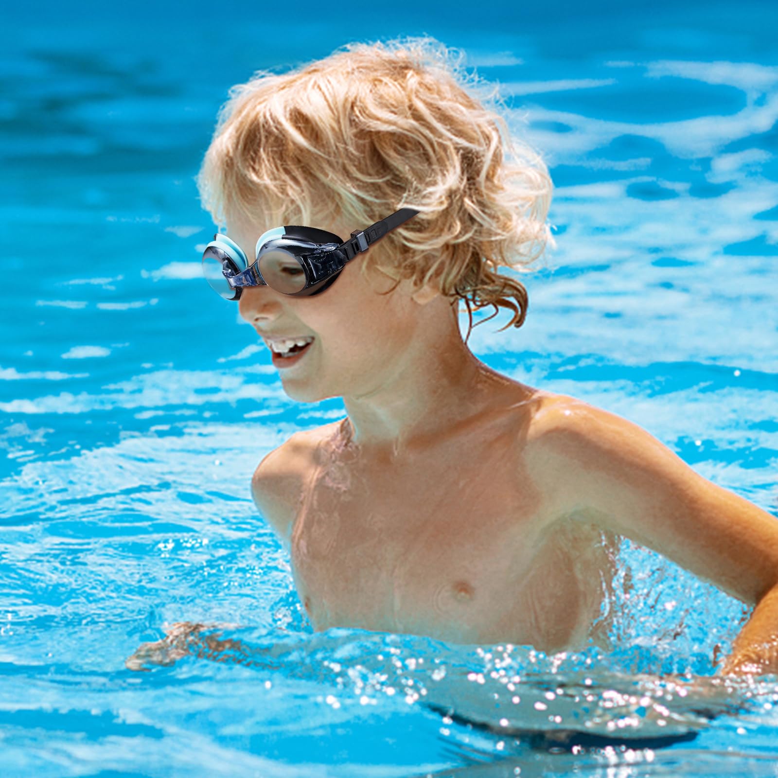 Aegend Lunettes de natation pour enfants de 4 à 16 ans, garçons et filles