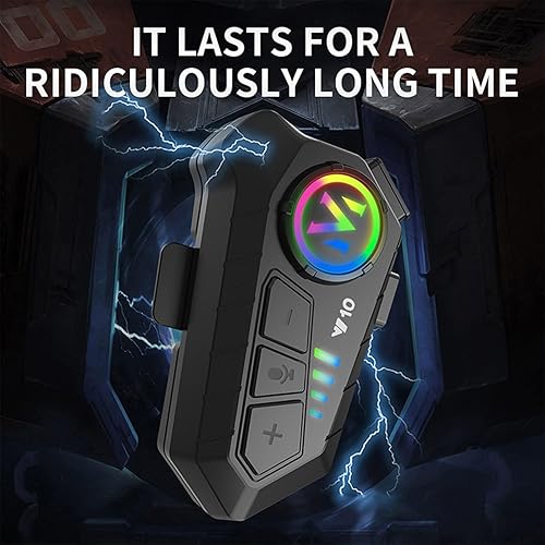 Miniatura 4 de Y10 Audífonos Bluetooth para casco de motocicleta, auriculares Bluetooth 5.3, reducción inteligente de ruido, calidad de sonido de nivel HiFi,