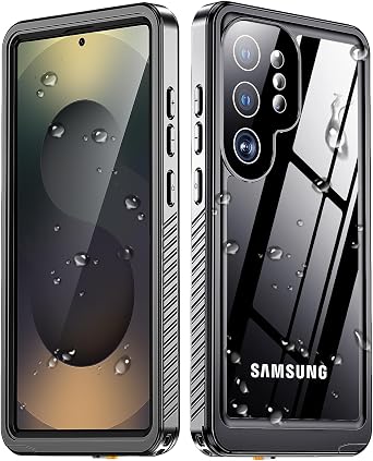 xiwxi for Samsung Galaxy S25 Ultra Case Waterproof,[IPX8 Underwater Case][Full Body Shockproof & Military Dropproof] Clear Sound Quality Built-in Screen Protector for Samsung S25 Ultra 6.9 inch-Black