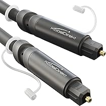 KabelDirekt – Cavo TOSLINK, cavo audio ottico con perdita di segnale dello 0% e cappuccio protettivo – 4 m (Cavo ottico audio digitale, S, PDIF, soundbar, amplificatore, XBO, PS, nero)