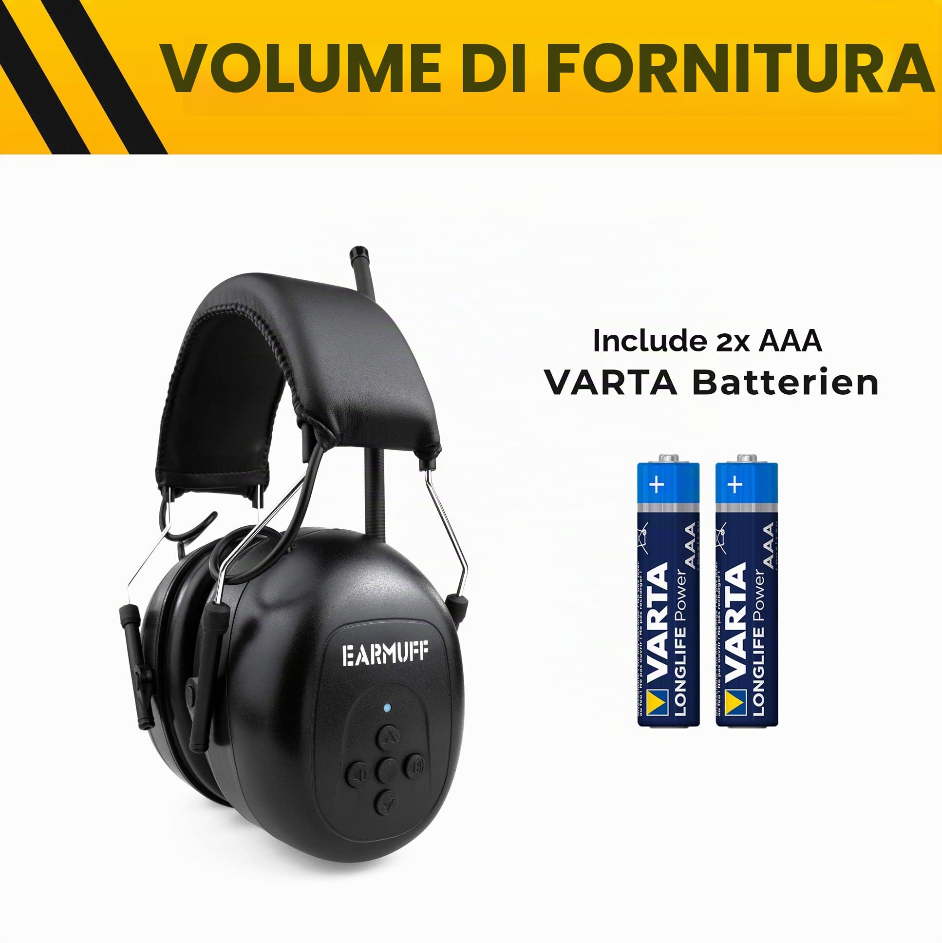 EARMUFF 78218 Protezione dell'Udito, Nero, 20x14x9cm Unisex-Adulto