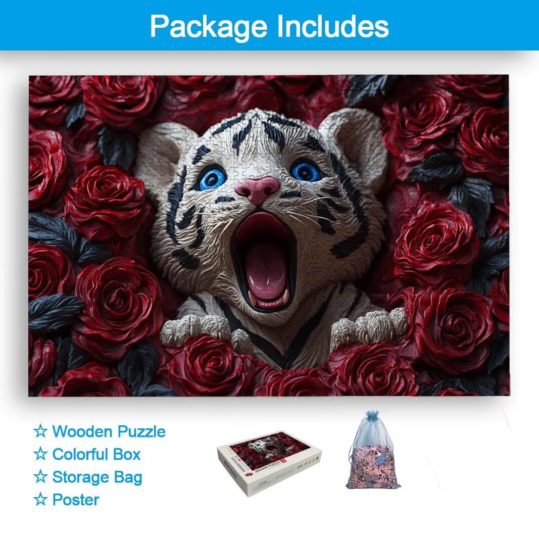 Puzzle dla dorosłych, 1500 sztuk, tygrysie puzzle dla dorosłych, prezent