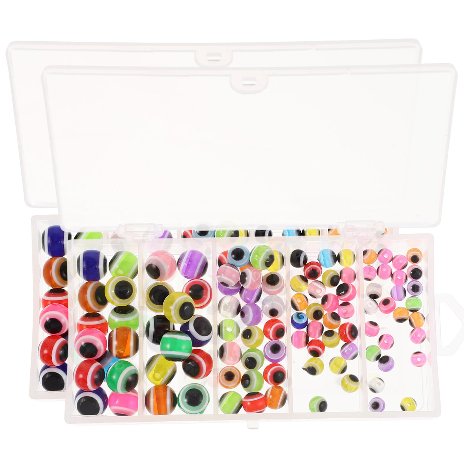 Tofficu 500piezas Abalorios De Resina Para Diy Cuentas De Ojo Para Pulseras Collares y Pendientes Accesorios Decorativos De Joyería