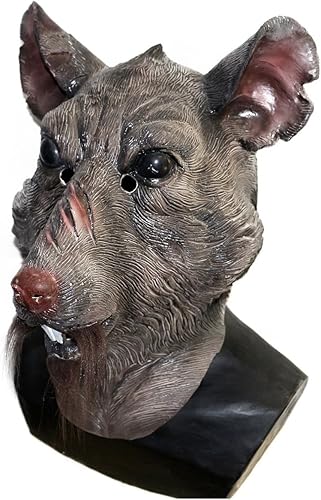 Miniatura 3 de Máscara de látex con astillas de rata, máscara de monstruo de ratón, disfraz de película, disfraz de fiesta de cosplay, máscara de tortugas