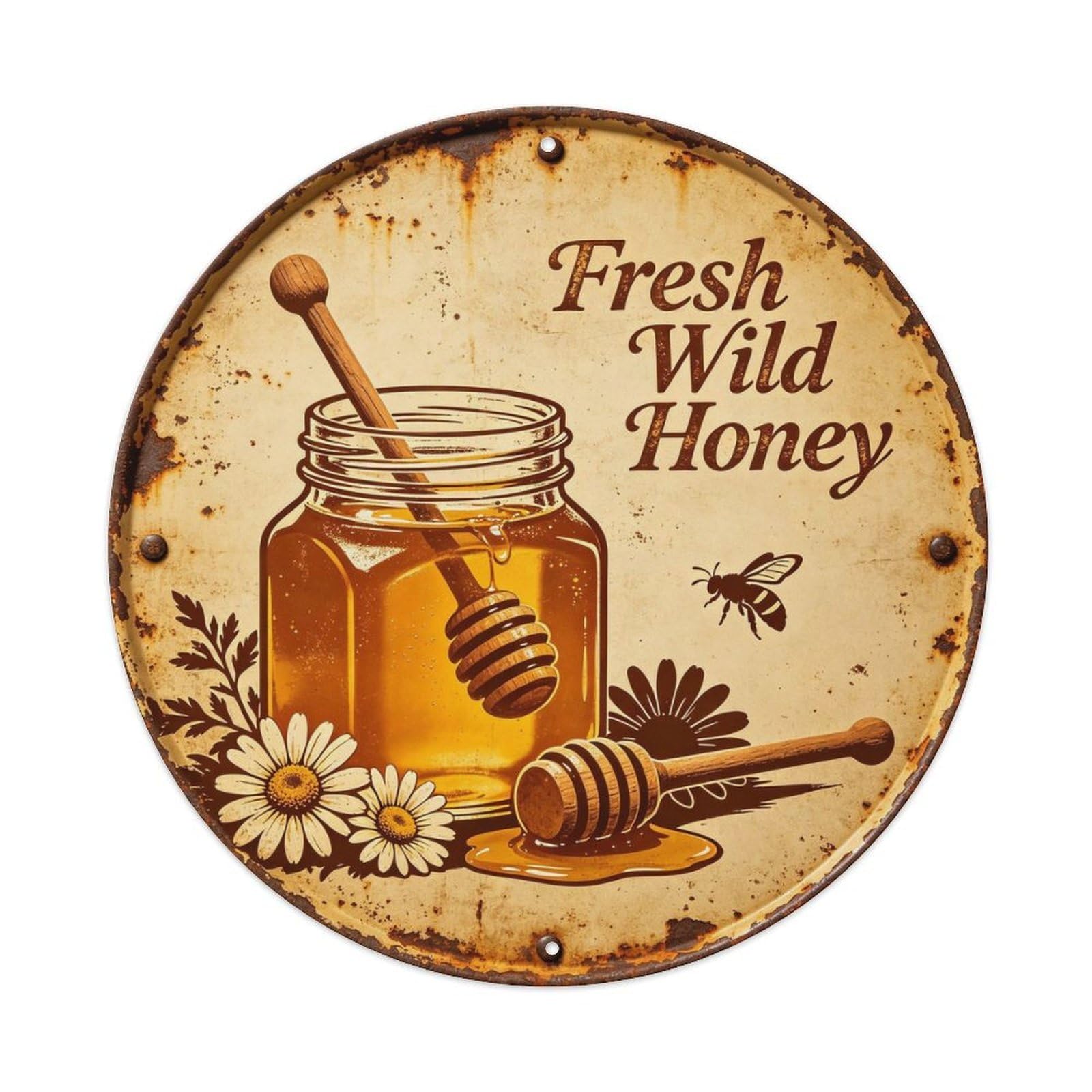Fresh Wild Honey Metal Tin Sign Plaque