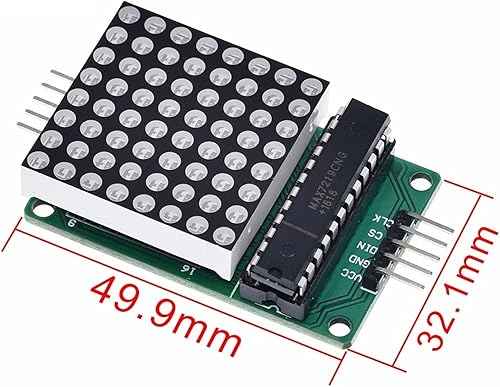 Miniatura 6 de 8x8 8 * 8 M-A-X-7219 Dot Led Módulo de Matriz MCU Pantalla LED Módulo de Control 5V Módulo de Interfaz Entrada Cátodo Común 1 Unids