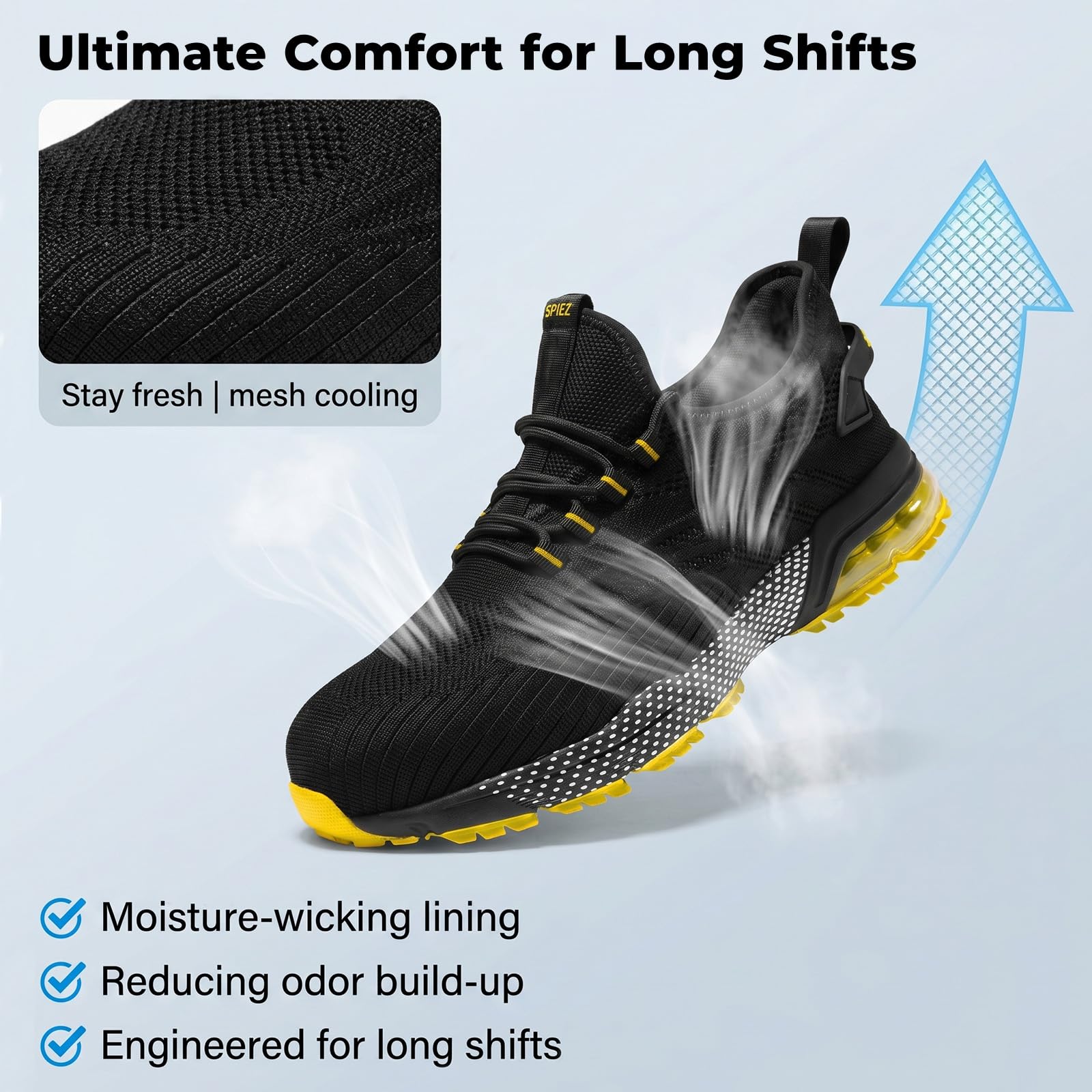 SPIEZ Scarpe antinfortunistiche da uomo, blu