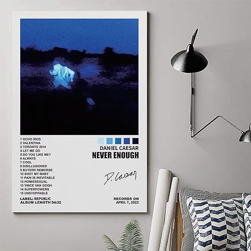 Miniatura 6 de BOODU Póster de Daniel con diseño de César Never Enough - Póster musical para habitación, arte de pared estético, decoración de dormitorio, 16 x 24