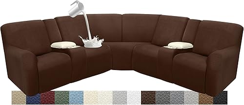 Miniatura 8 de Fundas de sofá reclinable impermeable para sección seccionales Fundas lavables para sofá en forma de L para sofás reclinables Fundas elásticas para