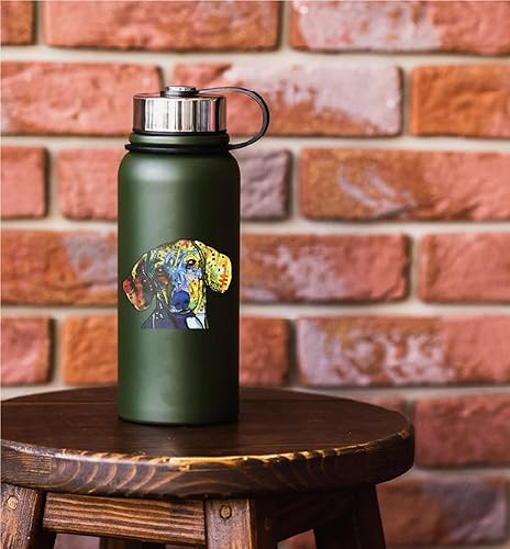 Miniatura 4 de Calcomanías de vinilo para auto con el texto "Enjoy It Dean Russo", Perro salchicha