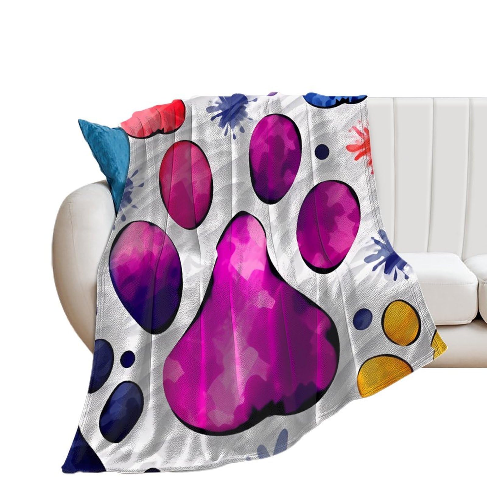 Couverture de voyage en flanelle à motifs imprimés pour trajets et nuits