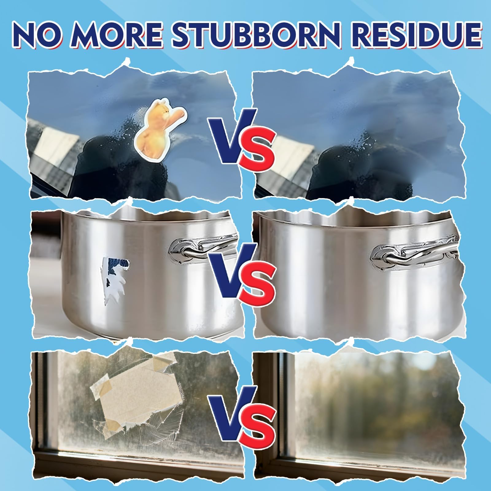 Adhesive Remover Spray, Sticker Remover Cleaning Multi-Surface Residue, Glue Remover for Tap, Decals, Glue, Chewing Gum, from Car, Windows, Glass, Plastic, Label Remover with Scraper and Towel - 3