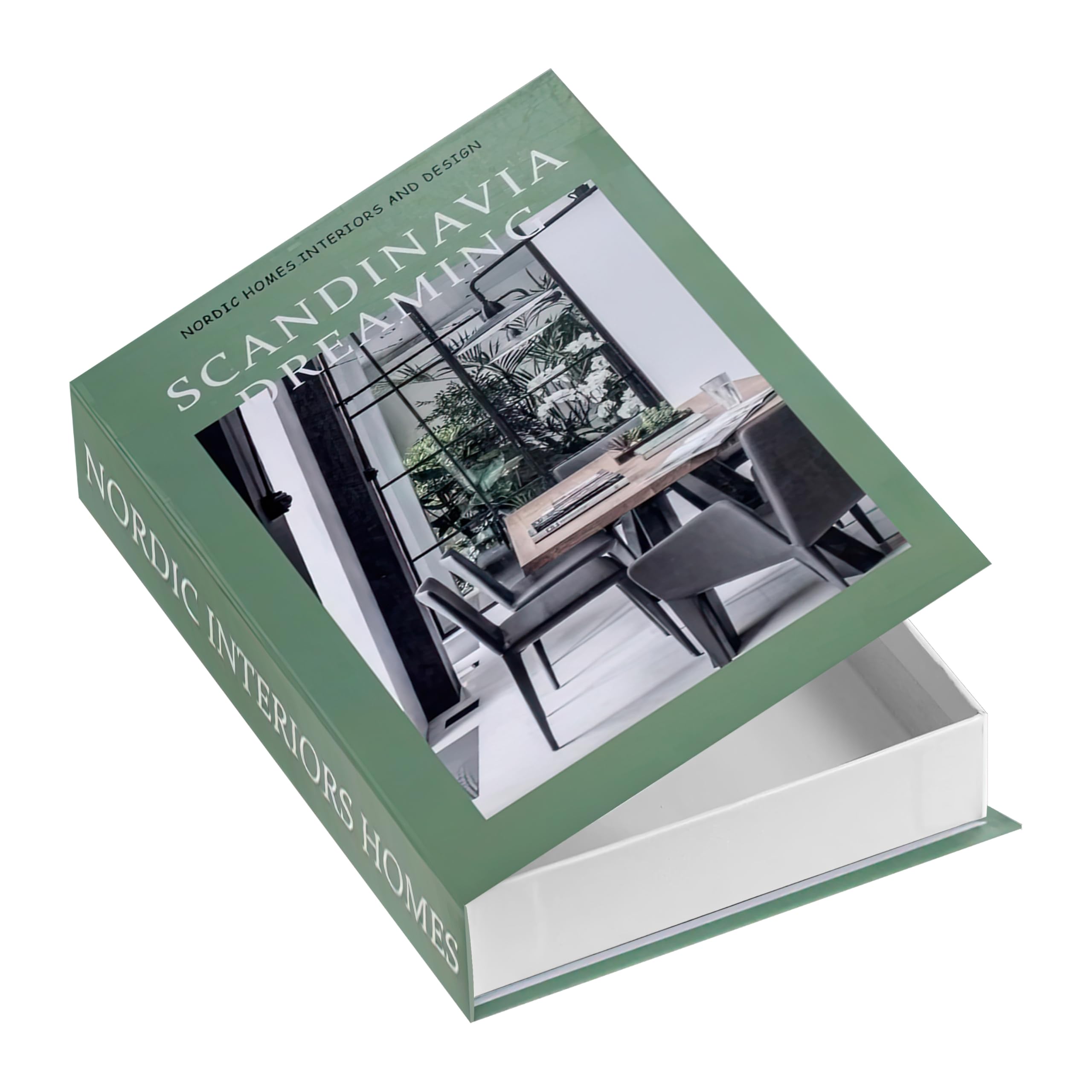 Theliruina Green Modern Letter-Theme Decorative Book Set, Luxury Fake Books For Coffee Table, Villa Hotel Styling, Fashion Home Display Accents