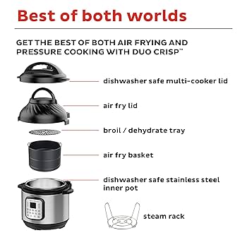 [希少] インスタントポット Duo Crisp + エアフライヤー Amazon.com: Instant Pot Duo Crisp 11-in-1 Air Fryer and