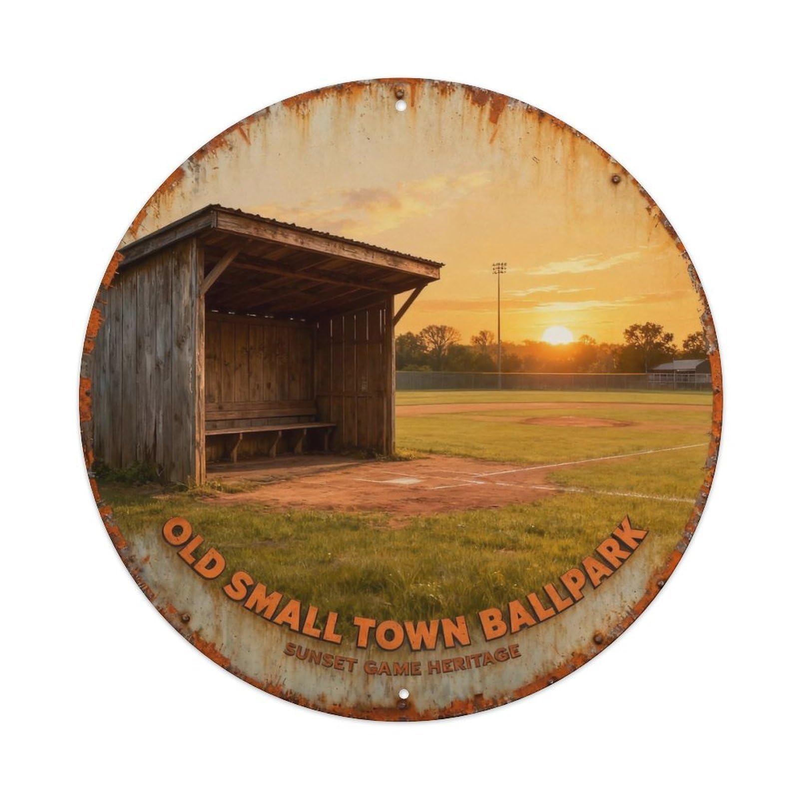 SUNSET GAME HERITAGE Metal Tin Sign Plaque