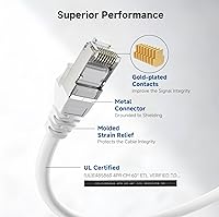 Vista 20 de Cable Matters 10Gbps Cable de Ethernet Cat 6A sin enganches largo blindado - 125 pies, Cable Cat 6A, Cordón Cat6A, Cable Ethernet, Negro