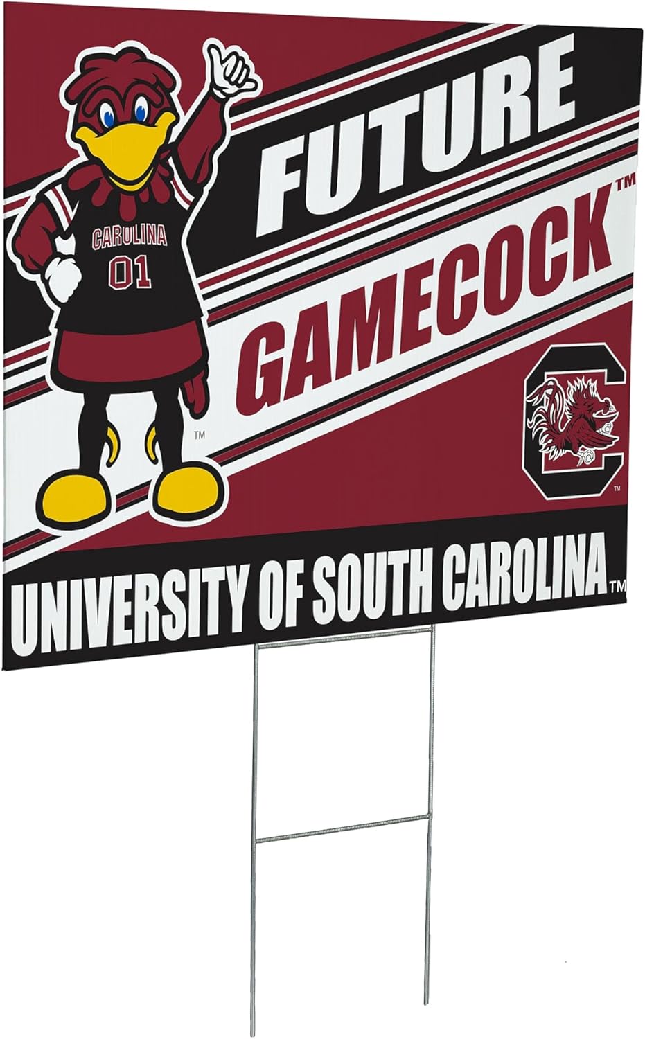 NCAA University of South Carolina Future Student Yard Sign, Outdoor Coroplast College Bound Yard Signs with Stakes 18x24, University Welcome Lawn Sign for Yards, Graduation Party