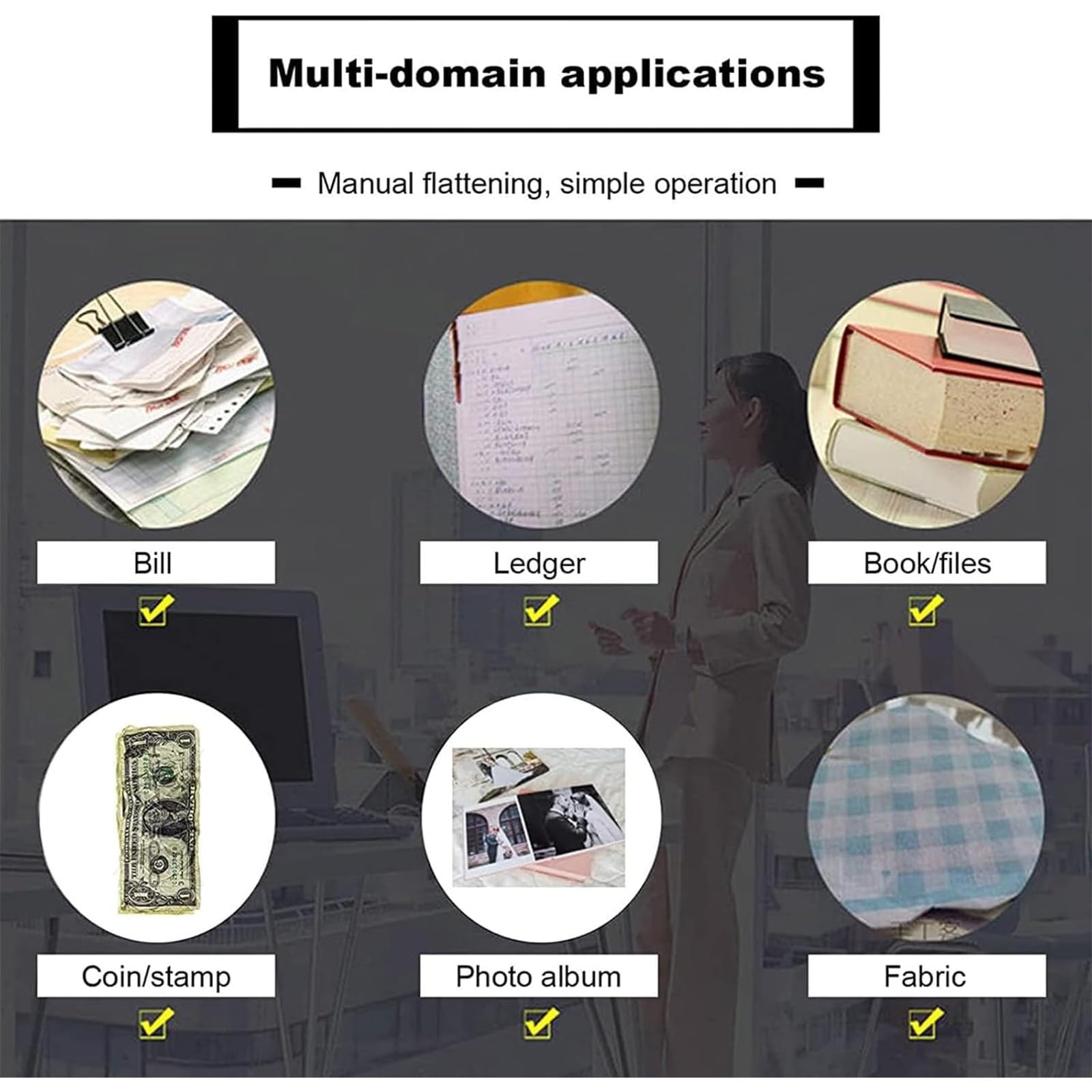 A4 Macchina di Appiattimento Manuale, Album Fotografico Desktop, Libro, Macchina di Spianatura Speciale di Carta di Fattura di Carta, Macchina Rilegatrice per Impieghi Gravosi Doppia