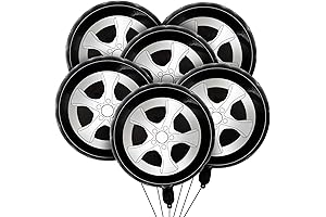 6 pcs Wheel Tire Balloons 18 Inch Race Car Balloons: Zoom into...