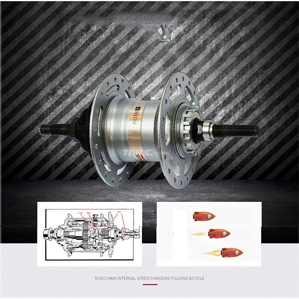 Amazon | シングルスピード折りたたみ自転車自転車、シルバー