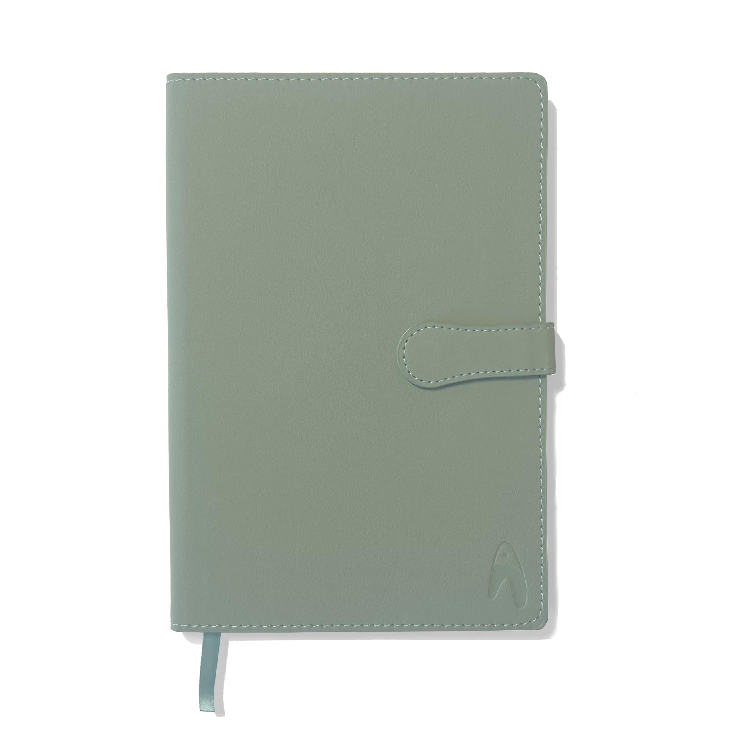 Artnova Faux Leather Notebook Journal, A5 (Green), Elegant lined notebook, ideal for work note-taking, as a planner