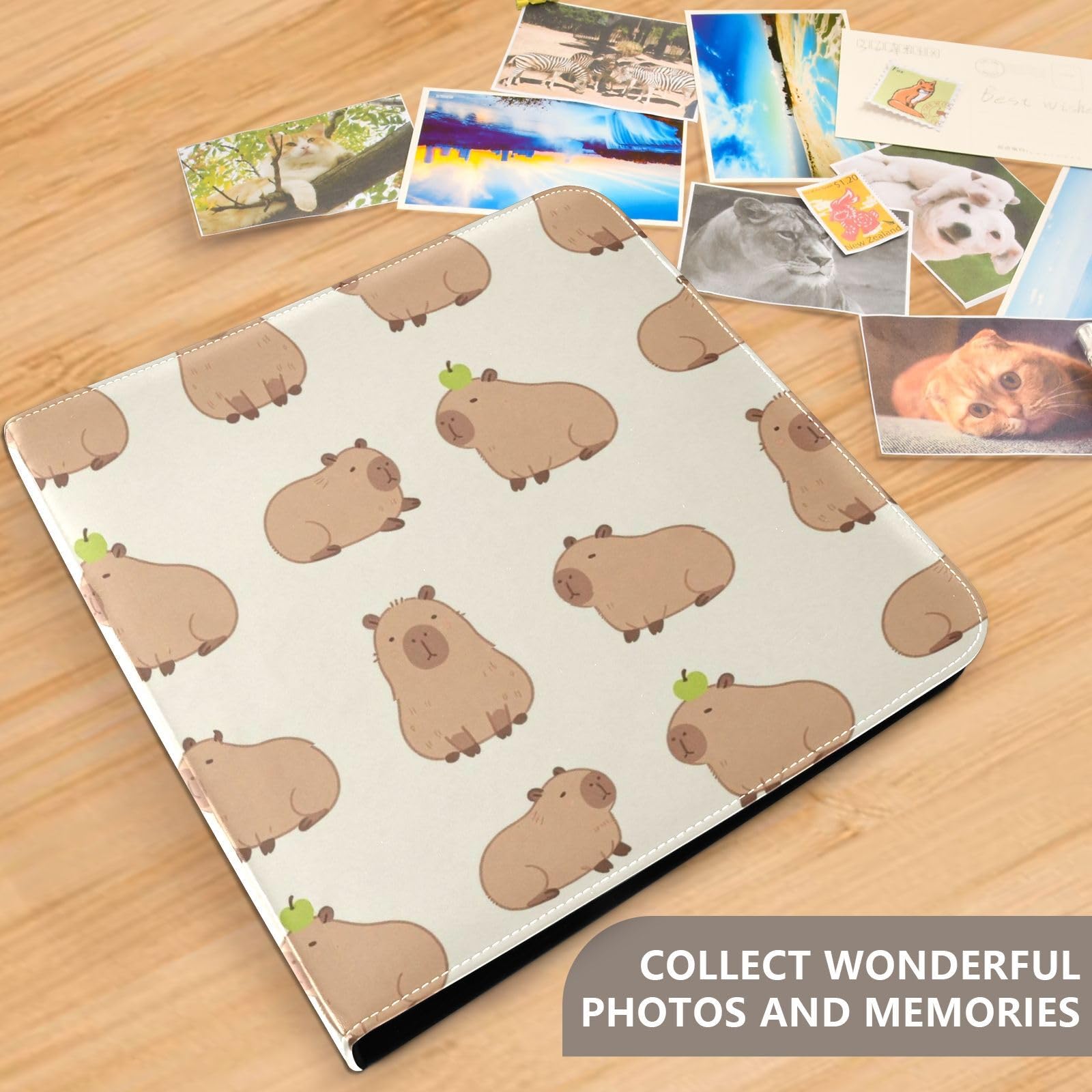 Capybaras Cytryna PU Skórzany Album fotograficzny