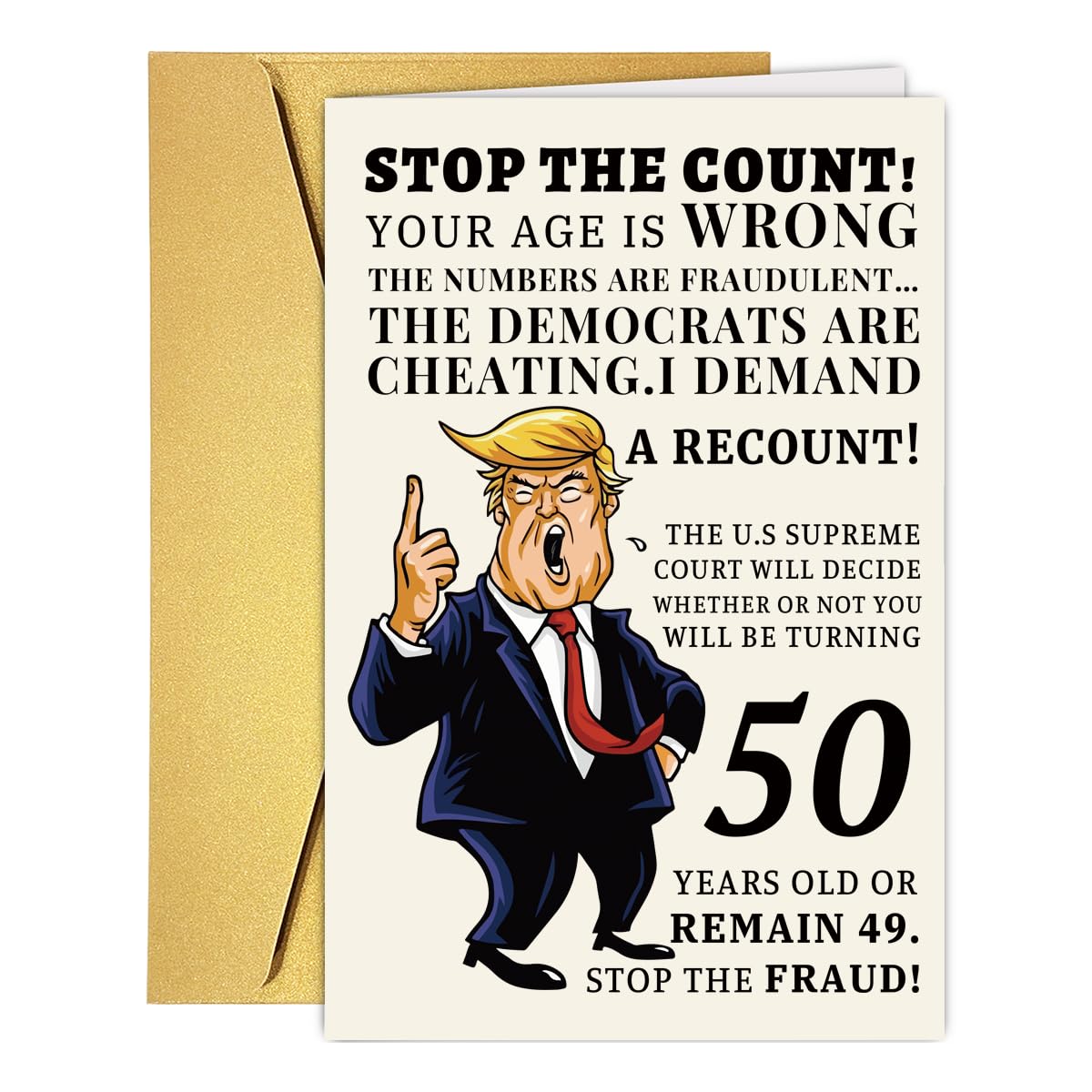 Funny 50 Years Old Birthday Card, Happy 50th Birthday Card for Husband Wife Dad Mom, 50th Birthday Card Decoration Gifts From Son Daughter, Turning 50 Years Old Birthday Card Gift Decor