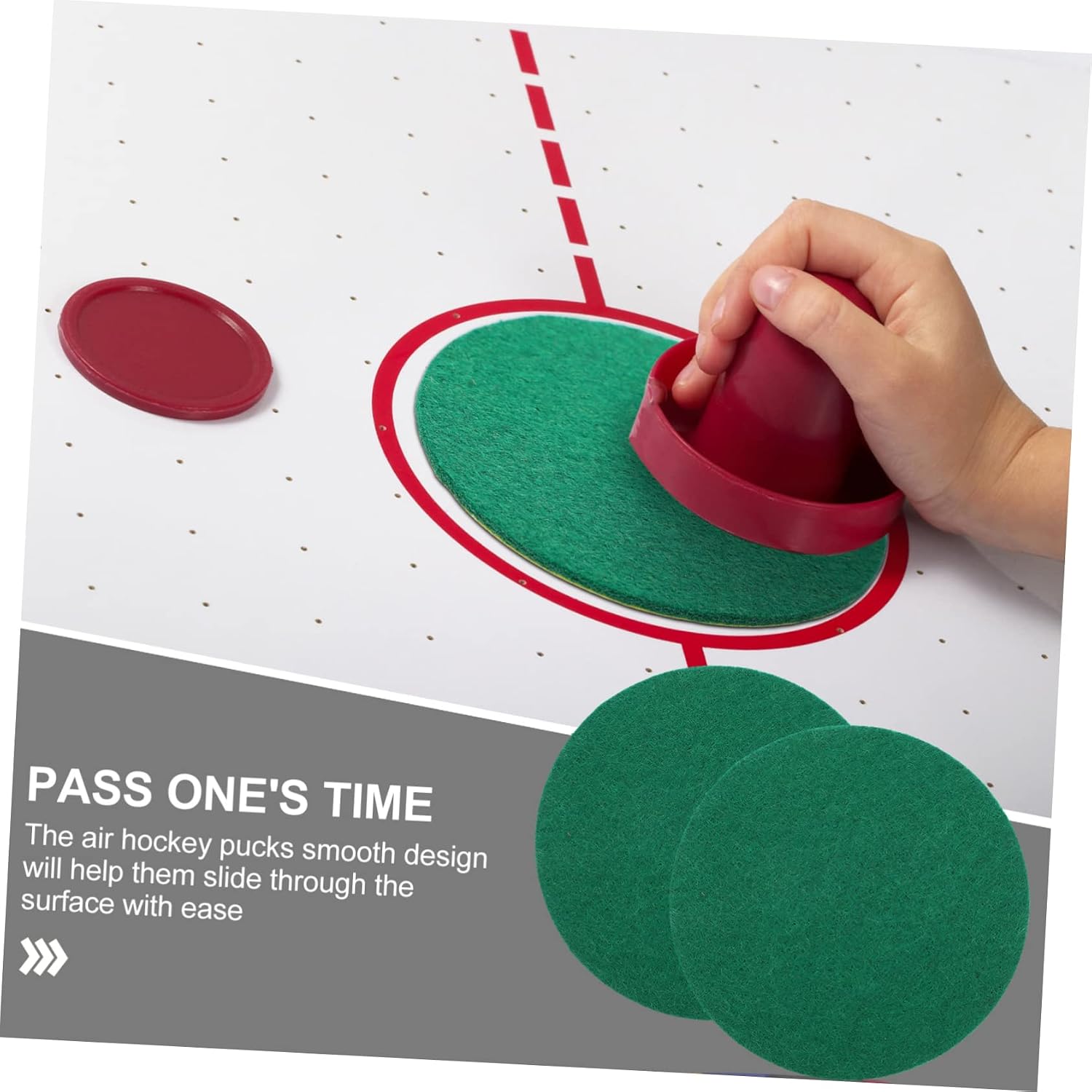 Sosoport Air Hockey Pusher Pads for Tables Durable Hitting Bat Patches for Air Hockey Accessories for Game Rooms