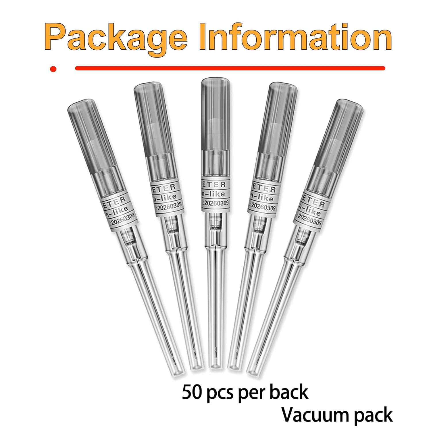 Catheter Piercing Needles - 50pcs 16G Disposable Body Piercing Needles IV Catheter Needles Hollow Needles for Ear Nose Navel Nipple Piercing Kit Piercing Supplies