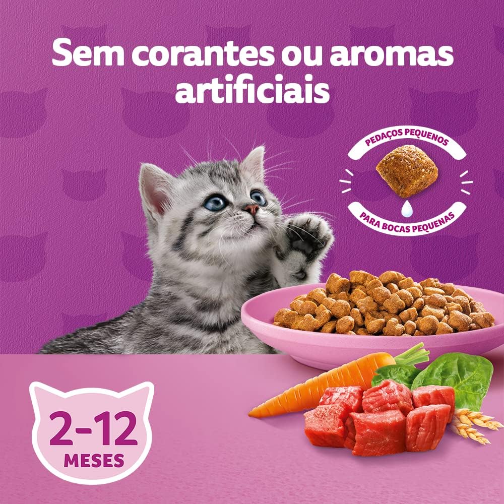 Whiskas, Ração Whiskas Carne E Leite Gatos Filhotes, 2.7 Kg