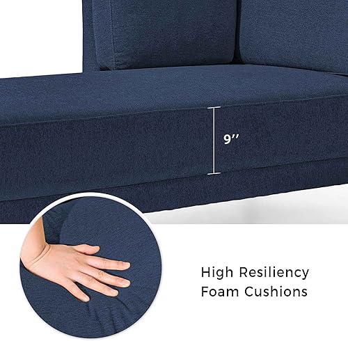 Miniatura 5 de ATY Sofá esquinero sofá moderno tapizado de mediados de siglo con brazo izquierdo para dormitorio oficina sala de estar pequeña y apartamento 6525