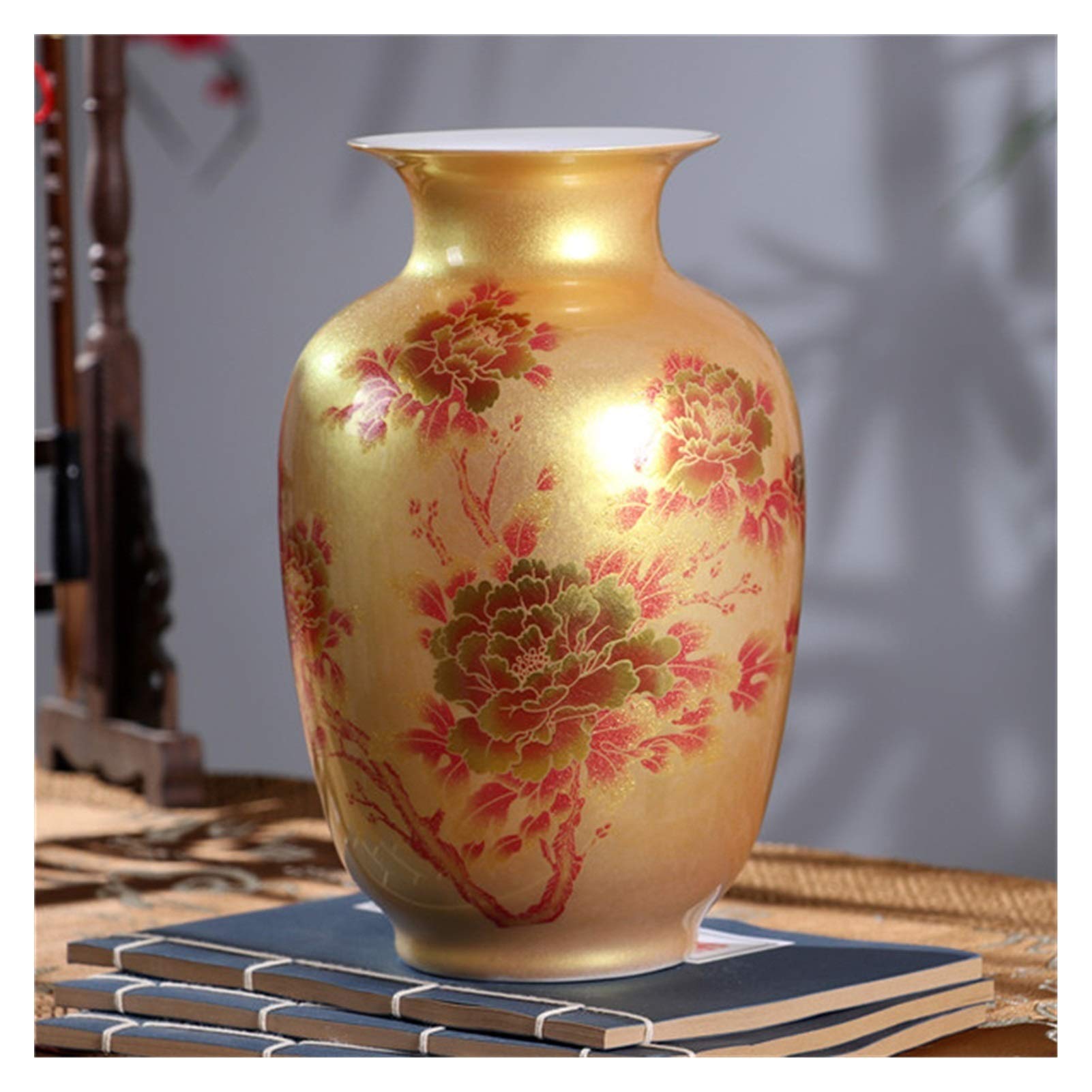 中国風風景画 陶器花瓶 【公式通販】