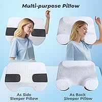 Vista 5 de SAHEYER Side Sleeper Pillow with Arm Holes, 2 in 1 Shoulder Relief System for Rotator Cuff Pain, Memory Foam Pillow for Adults with 3 Arm Place Hole