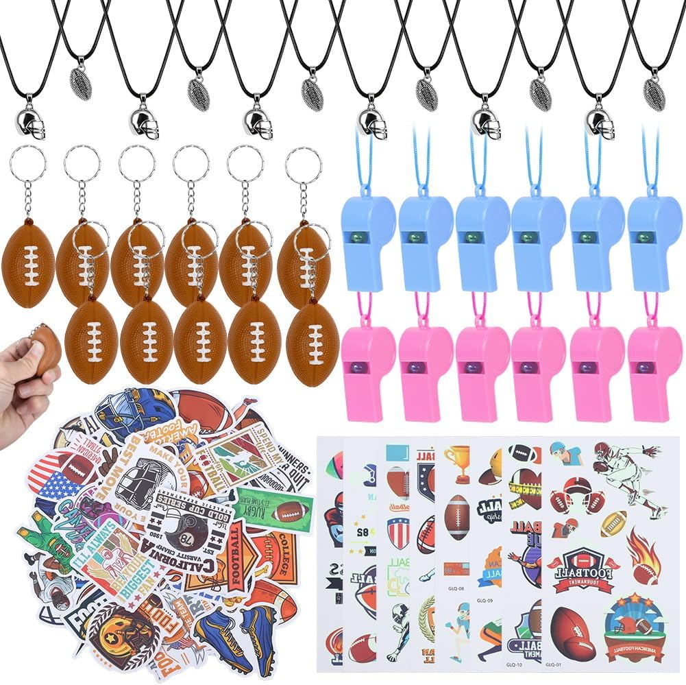 100PCS Football Birthday Party Favors Decorations Supplies,Cowboys Birthday Party Decorations Favors